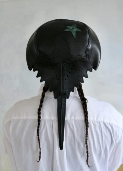 Black Horseshoe Crab Cap Teal Star