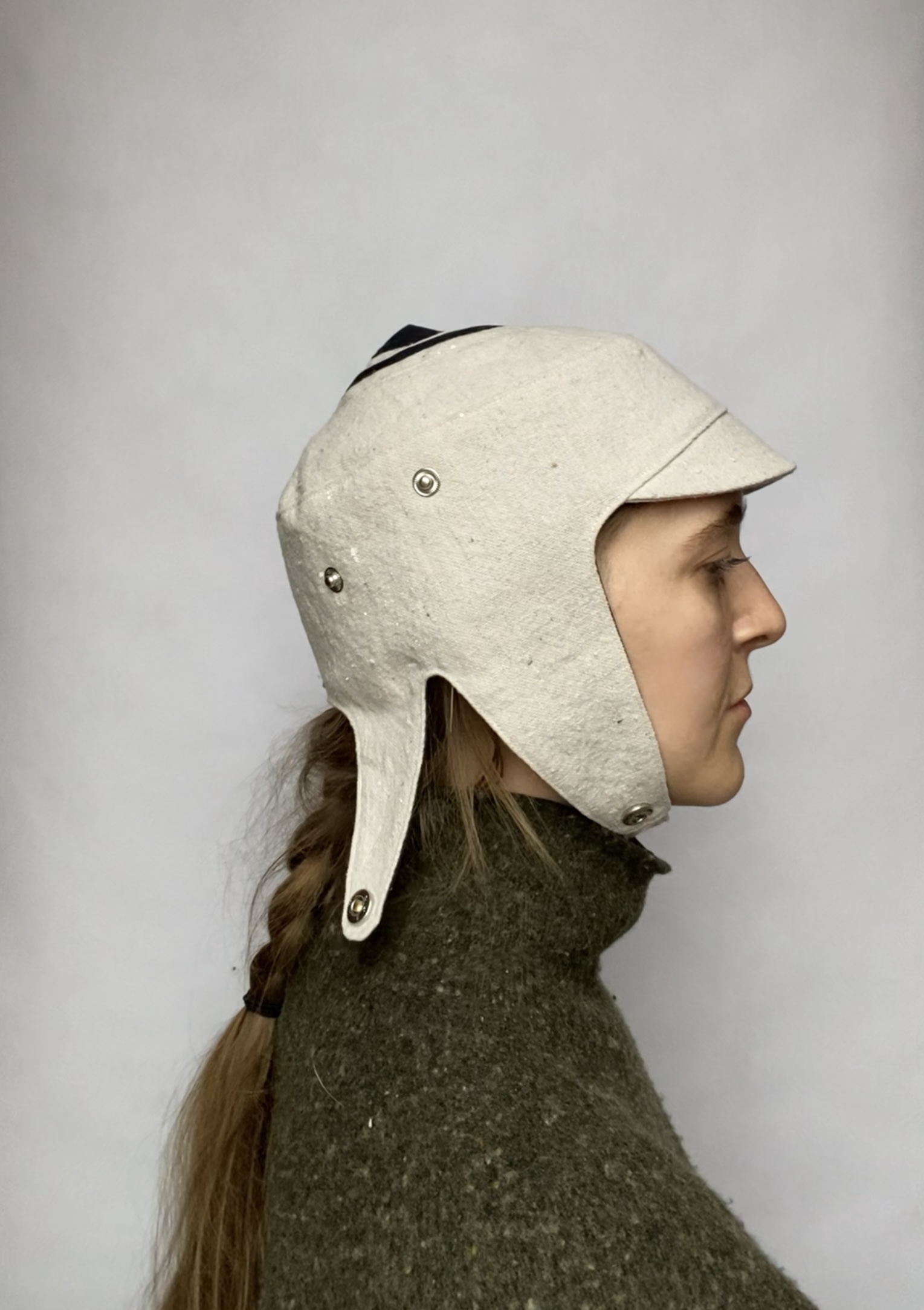 Dark blue and cream fabric aviator - Image 6