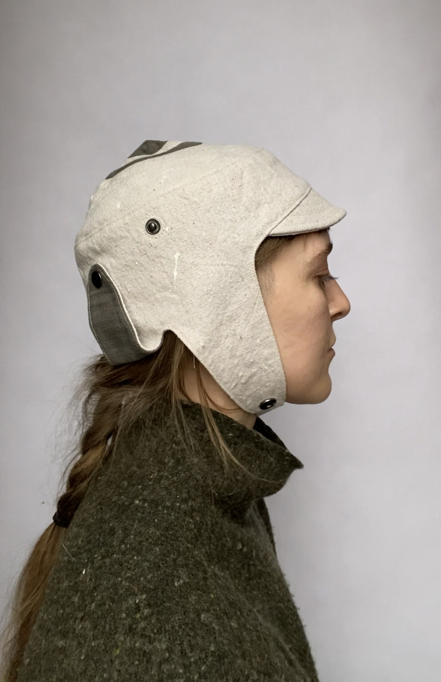 Grey and cream fabric aviator - Image 5