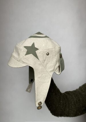 Light green and cream fabric aviator